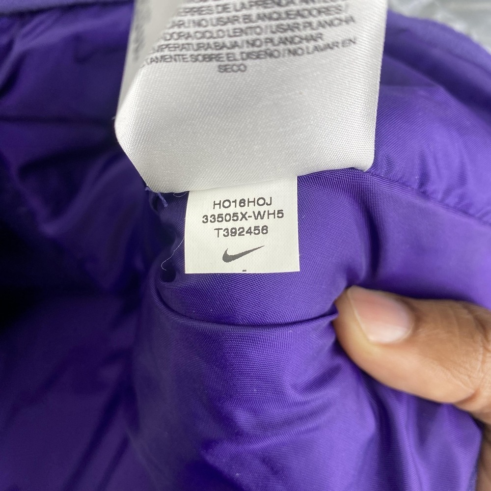 Washington Huskies Jacket Womens XL Gray Purple Nike NCAA Football Puffer Vest - Picture 7 of 10